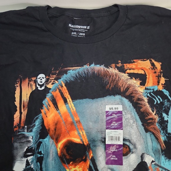 Halloween II Other - Halloween II Michael Myers Graphic T-Shirt Mens 2XL Black Horror Movie Tee NEW
